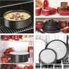 A collage of four images showing kitchenware and food items. Voir les images du produit