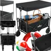 Poussette de plage avec capote, remorque, 100kg, noire, Voir les images du produit 1
