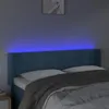 vidaXL LED Kopfteil Dunkelblau 147x16x78/88 cm Samt Produktbild-Vorschau 4