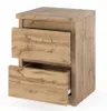 A wooden nightstand with two drawers against a white background. Náhled obrázku produktu