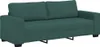 vidaXL Divano a 3 posti Verde scuro 220x77x82 cm Tessuto Anteprima dell’immagine prodotto 1