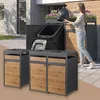 ML-Design Mülltonnenbox mit Pflanzdach für 3 Tonnen 240L Produktbild-Vorschau 9