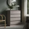 Kommode 80cm breit mit 4 Schubladen Kaschmir schmal Holz Produktbild-Vorschau 1