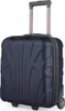 A dark blue carry-on suitcase with a telescopic handle and wheels, shown against a white background. Anteprima dell’immagine prodotto