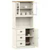 vidaXL Highboard VIGO Weiß 78x40x175 cm Massivholz Kiefer Produktbild-Vorschau 3