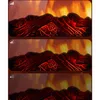Three stacked images of a fireplace insert with glowing embers and flames. Produktbild-Vorschau