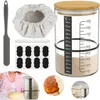 Sauerteig-Starter Glas-Set, Sauerteig Glas Mit Holzdeckel, Produktbild-Vorschau 1