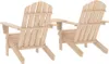 vidaXL Adirondack-Gartenstühle mit Tisch Massivholz Tanne Produktbild-Vorschau 3