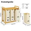A product size chart for a laundry basket with dimensions and capacity information. Anteprima dell’immagine prodotto