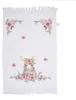 Clayre & Eef Gästehandtuch 40x66 cm Weiß Rosa Baumwolle Produktbild-Vorschau 2