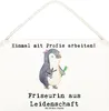 Mr. & Mrs. Panda holzbild Friseurin Leidenschaft DIN A6 - Produktbild-Vorschau 1