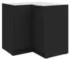 Küchen Eckunterschrank 90x90 cm SIENA Schwarz Küche Produktbild-Vorschau 1