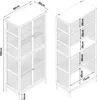 Diagrams showing the dimensions of two bathroom cabinets. Produktbild-Vorschau