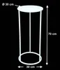 DanDiBo Blumenhocker Metall Weiß Rund 70 cm Blumenständer Produktbild-Vorschau 2