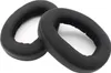 Two black ear pads for headphones are shown on a white background. Produktbild-Vorschau