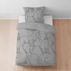 Biberna Melange Flanell Bettwäsche Hirsch sturmgrau 155x220 Produktbild-Vorschau 9