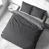 Bettwäsche 240x220 cm Baumwolle Anthrazit Grau gestreift Produktbild-Vorschau 2