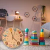 Kinderuhr mit süßen Tieren Wanduhr aus MDF Produktbild-Vorschau 5