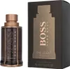 A bottle of Hugo Boss The Scent Le Parfum and its packaging are displayed side-by-side against a white background. Podgląd zdjęcia produktu