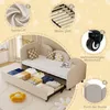 OKWISH Lit Banquette 90x200 cm avec Lit Tiroir 90x190 cm - Voir les images du produit 5