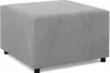 Sitzpouf für das Wohnzimmer 70 x 70 cm, Cord - Grau Produktbild-Vorschau 1