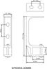 Technical drawings and dimensions of a metal bracket. Produktbild-Vorschau