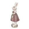 Clayre & Eef Figur Kaninchen 27 cm Weiß Rosa Polyresin Produktbild-Vorschau 2