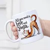 All You Need Is Love And Yoga Tasse Weiß Geschenkidee für Produktbild-Vorschau 4