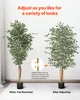 SucceBuy Ficus artificiel, 1,8 m, avec pot noir, plante Voir les images du produit 6