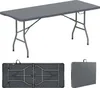 COSTWAY Gartentisch für 6-8 Personen 180x74cm, Campingtisch Produktbild-Vorschau 1
