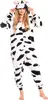 Nikcorp Oblek Pyžamo Dámské Dětské Onesie Kráva Černá a Náhled obrázku produktu 5
