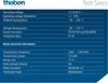 A technical specification sheet for a Theben product. Voir les images du produit