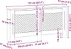 A diagram showing the dimensions of a radiator cover. Produktbild-Vorschau
