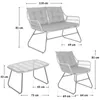 SVITA CAPRI Balkonmöbel-Set Polyrattan Sitzgruppe Outdoor Produktbild-Vorschau 3