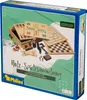 A product box for a wooden board game collection, displaying various game boards and pieces. Podgląd zdjęcia produktu