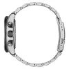 Side view of a silver watch with a metal band. Produktbild-Vorschau