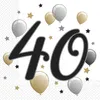 Servietten, 2-lagig, Motiv: "Alles Gute zum 40. Produktbild-Vorschau 1