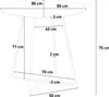 80cm runder Esstisch weiß schwarz Metall Beine modern Produktbild-Vorschau 6