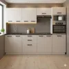 ULWEHOME | Küchenzeile 260 cm Beige, Küchenmöbel-Set Produktbild-Vorschau 1