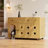 MODFU Katzenschrank Haustier-Sideboard Tierstall mit Rollen Produktbild-Vorschau 3