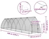 vidaXL Gabbia per polli argento 600x105x120 cm Acciaio Anteprima dell’immagine prodotto 7