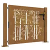 Záhradná brána 100x100 cm, corten oceľ, bambusový dizajn Náhľad obrázku produktu 1