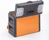 An orange and black toolbox with its lid open, showing storage compartments. Produktbild-Vorschau