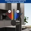 Küchenarmatur Edelstahl 304 Schwarz gebürstet Hochbogen mit Produktbild-Vorschau 5