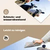 KitchenYeah© Herdabdeckplatte Kuh - Tiere - Blau - Makro , Produktbild-Vorschau 2