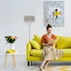 Lampa stojąca Relaxdays Kristall, klosz z organzy, okrągła Podgląd zdjęcia produktu 2