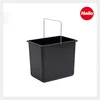 A black rectangular bucket with a silver handle, shown in isolation against a white background. Anteprima dell’immagine prodotto