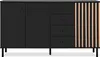 Sideboard Monza | mit 3D-Lamellen | Artisan Oak / schwarz Produktbild-Vorschau 3