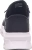 The back view of a black and white athletic shoe. Voir les images du produit
