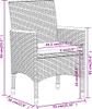vidaXL set da pranzo da giardino 5 pezzi in polirattan nero Anteprima dell’immagine prodotto 7